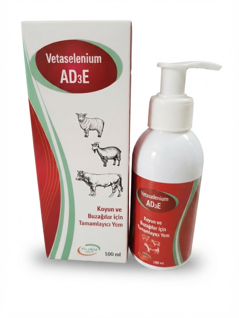 Vetaselenium AD3E 100 ML Koyun, Tavuk, Keçi ve Buzağı İçin 